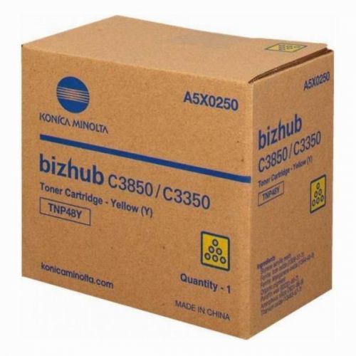 Konica Minolta originál toner A5X0250, yellow, 10000str., TNP48Y, Konica Minolta Bizhub C3350, C3850