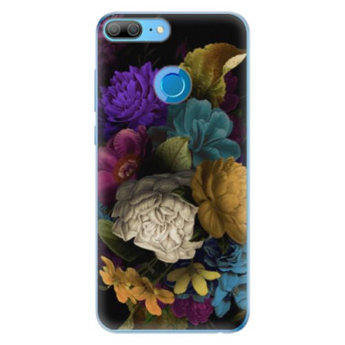 Odolné silikónové puzdro iSaprio - Dark Flowers - Huawei Honor 9 Lite