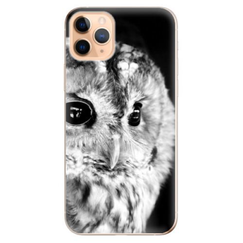 Odolné silikónové puzdro iSaprio - BW Owl - iPhone 11 Pro Max