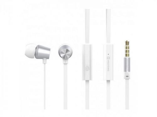 Slúchadlá SWISSTEN EARBUDS DYNAMIC YS500 strieborno/biele