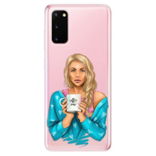 Odolné silikónové puzdro iSaprio - Coffe Now - Blond - Samsung Galaxy S20
