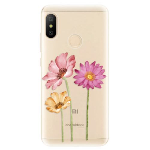 Odolné silikónové puzdro iSaprio - Three Flowers - Xiaomi Mi A2 Lite