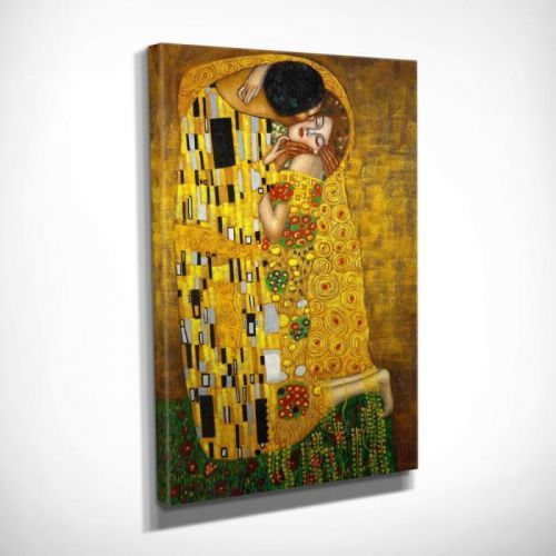 Nástenná reprodukcia na plátne Gustav Klimt The Kiss, 30 × 40 cm