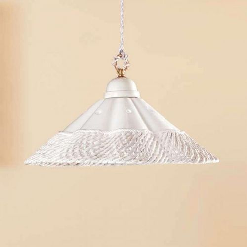 Závesná lampa Gonnella, ozdobný kraj dole