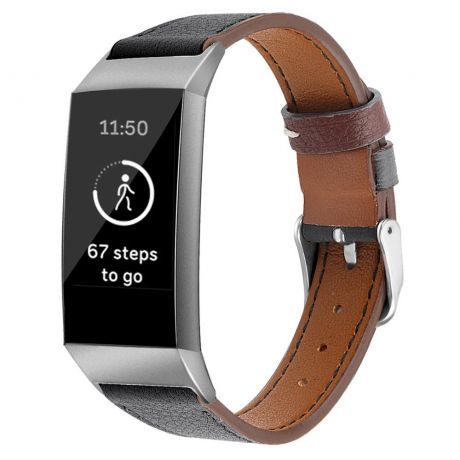 Fitbit Charge 3 Leather Italy (Large) remienok, Black