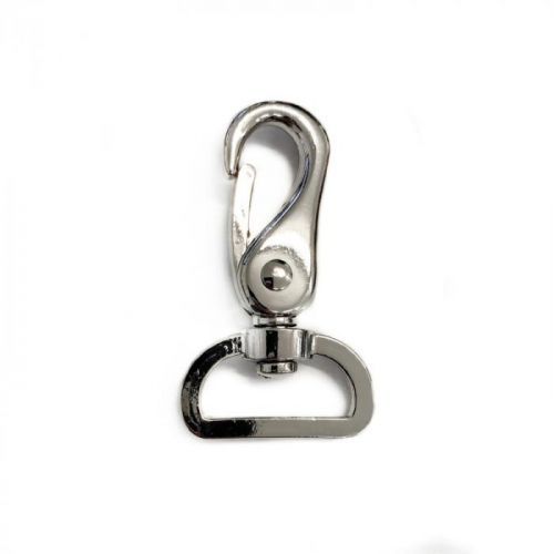 Kovová karabína 25 mm silver