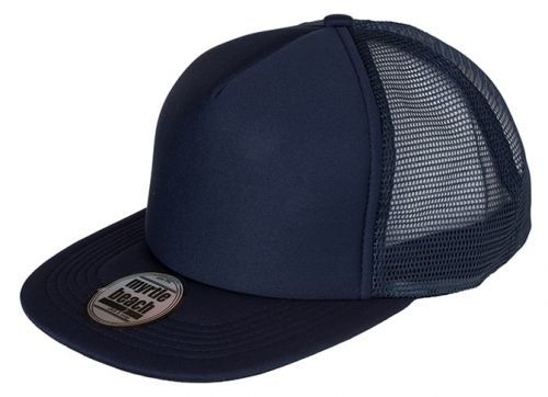 Myrtle Beach Šiltovka trucker s rovným šiltom MB6207 - Tmavě modrá / tmavě modrá