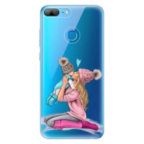 Odolné silikónové puzdro iSaprio - Kissing Mom - Blond and Boy - Huawei Honor 9 Lite