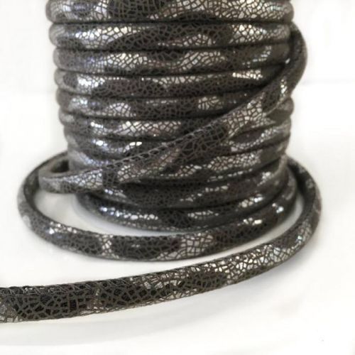 Semišová šnúra Snake silver