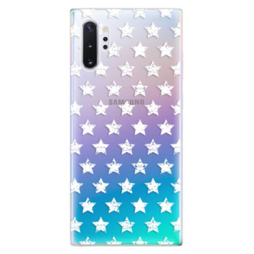 Odolné silikónové puzdro iSaprio - Stars Pattern - white - Samsung Galaxy Note 10+
