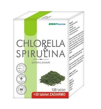 EDENPharma CHLORELLA+SPIRULINA tbl 120 + 30 zadarmo