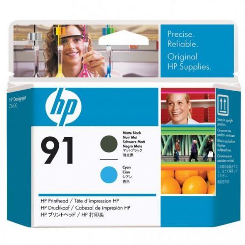 HP originál tlačová hlava C9460A, HP 91, matte black/cyan, HP DesignJet Z6100