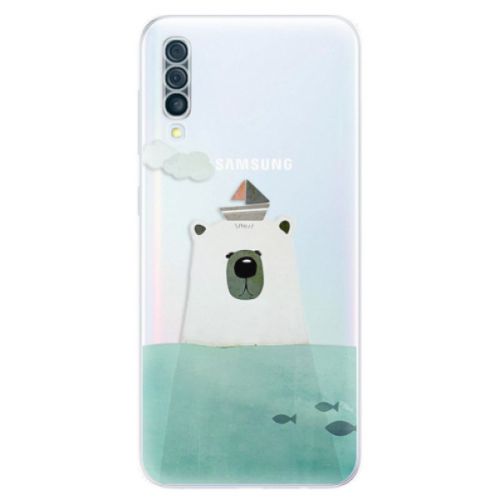 Odolné silikónové puzdro iSaprio - Bear With Boat - Samsung Galaxy A50