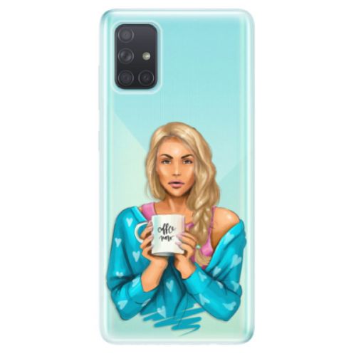 Odolné silikónové puzdro iSaprio - Coffe Now - Blond - Samsung Galaxy A71