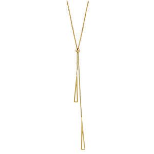 Troli Posuvný pozlátený náhrdelník s trojuholníkmi