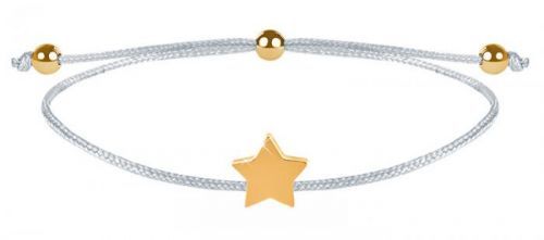 Troli Šnúrkový náramok s hviezdičkou biela / zlatá