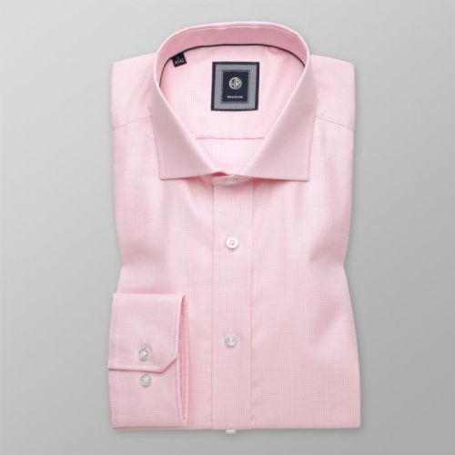 Košeľa London ružový kockovaný vzor (výška 176 - 182) 10467