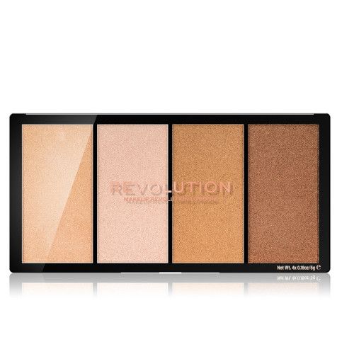 Revolution Paletka rozjasňovač Revolution Re-Loaded (Highlighter Palette) odtieň Lustre Light s Warm 4 x 5 g