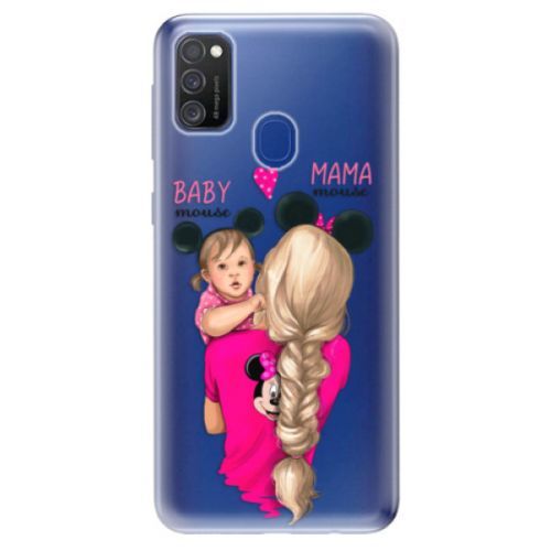 Odolné silikónové puzdro iSaprio - Mama Mouse Blond and Girl - Samsung Galaxy M21