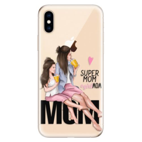 Odolné silikónové puzdro iSaprio - Milk Shake - Brunette - iPhone XS