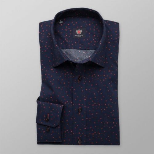 Pánska klasická košeľa London (výška 176-182) 8597 v modré farbe