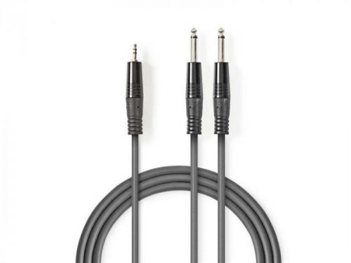 Kábel NEDIS JACK 3.5 konektor/2xJACK 6.35 konektor 3m