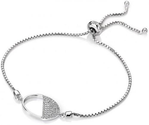Hot Diamonds Strieborný náramok s diamantom Horizon Topaz DL602