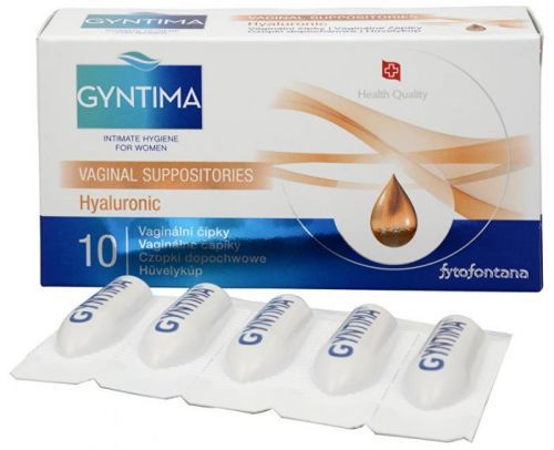 Herb Pharma Gyntima vaginálne čapíky Hyaluronic 10 ks