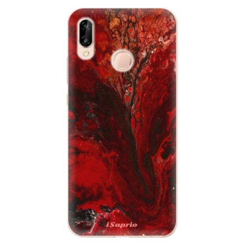 Odolné silikónové puzdro iSaprio - RedMarble 17 - Huawei P20 Lite