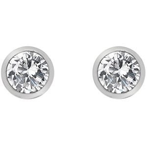 Hot Diamonds Strieborné náušnice s topaz a pravým diamantom Willow DE584