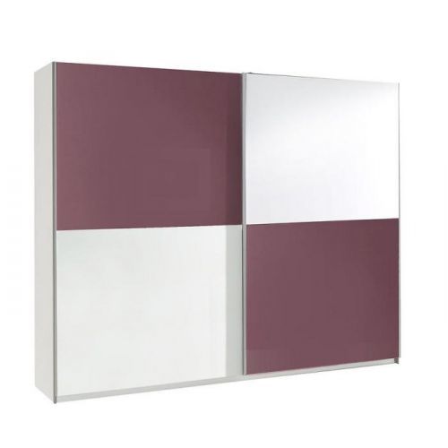Skriňa Lux 10 244 cm fialová  lesklá/biela  lesklá