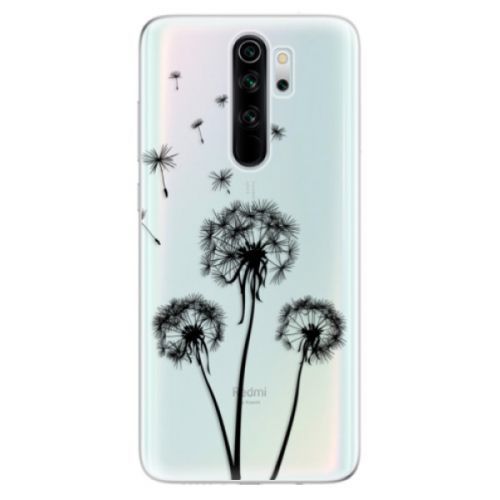 Odolné silikónové puzdro iSaprio - Three Dandelions - black - Xiaomi Redmi Note 8 Pro