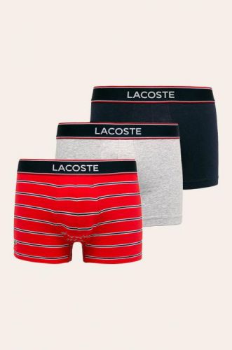 Boxerky Lacoste (3-pak) 5H3389-NUA, pánske, čierna farba