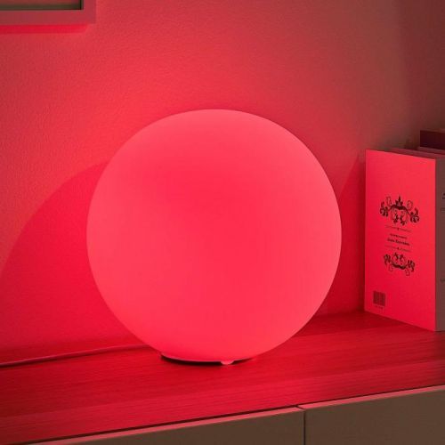 Lindby Smart RGB LED stolová lampa Rhona, guľa