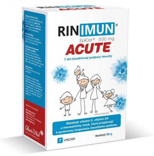 RINIMUN ACUTE vrecúška, 7 dní bioaktívnej podpory imunity 7ks