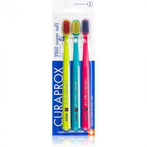 Curaprox 3960 Super Soft zubné kefky 3 ks farebné varianty 3 ks