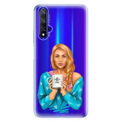 Odolné silikónové puzdro iSaprio - Coffe Now - Redhead - Huawei Honor 20