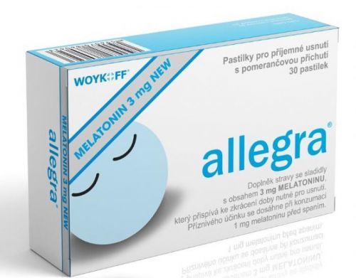 Woykoff Melatonín Allegra 3 mg NEW 30 pastiliek