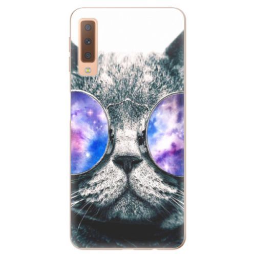 Odolné silikónové puzdro iSaprio - Galaxy Cat - Samsung Galaxy A7 (2018)