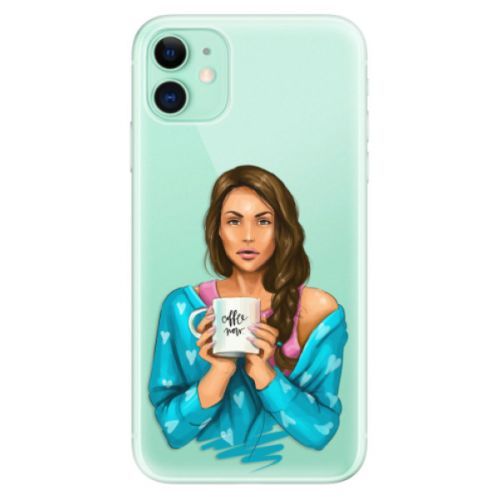 Odolné silikónové puzdro iSaprio - Coffe Now - Brunette - iPhone 11
