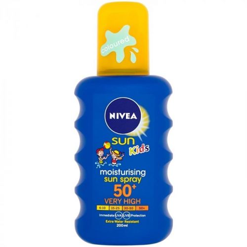 Nivea Sun Kids detský farebný sprej na opaľovanie SPF 50+ 200 ml