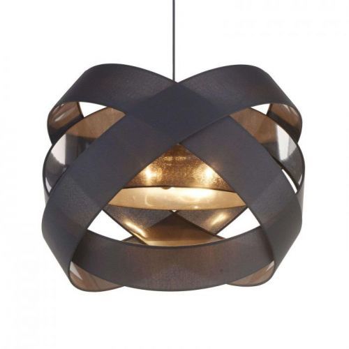 Lindby Simaria látková závesná lampa, čierna