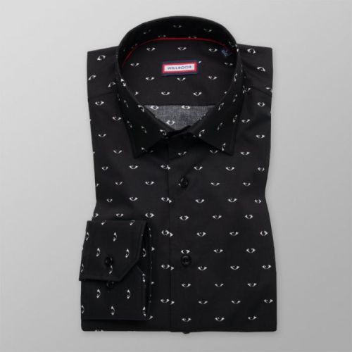 Košeľa Slim Fit s kontrastnou bielou potlačou (výška 176 - 182) 11096