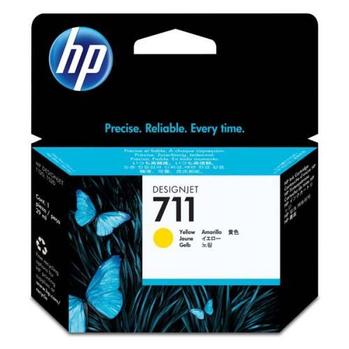 HP originál ink CZ132A, HP 711, yellow, 29ml, HP DesignJet T120, T520