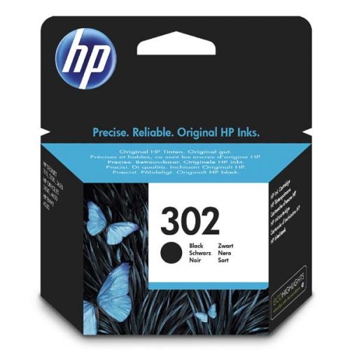 HP originál ink F6U66AE, HP 302, black, 190str., 3.5ml, HP OJ 3830,3834,4650, DJ 2130,3630,1010, Envy 4520
