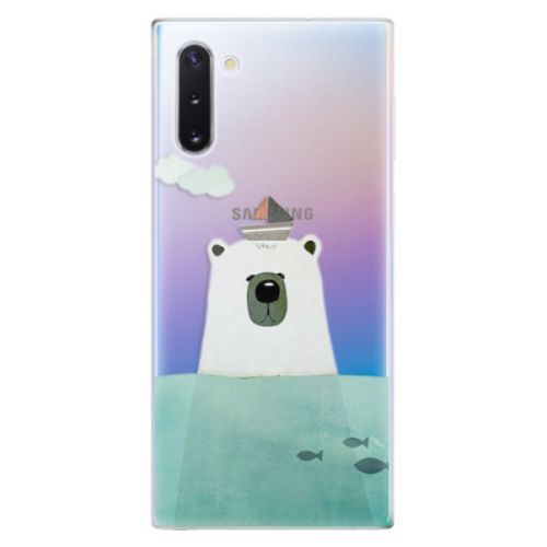 Odolné silikónové puzdro iSaprio - Bear With Boat - Samsung Galaxy Note 10