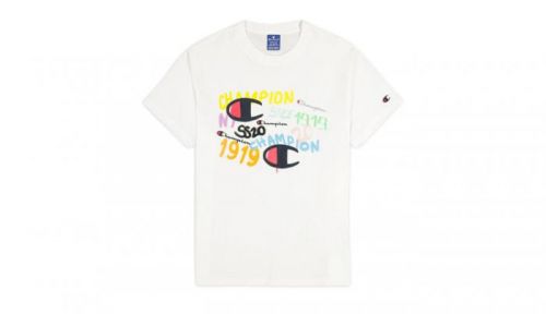 Champion Graffity Logo t-Shirt biele 214347_S20_WW001