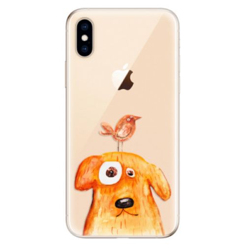 Odolné silikónové puzdro iSaprio - Dog And Bird - iPhone XS