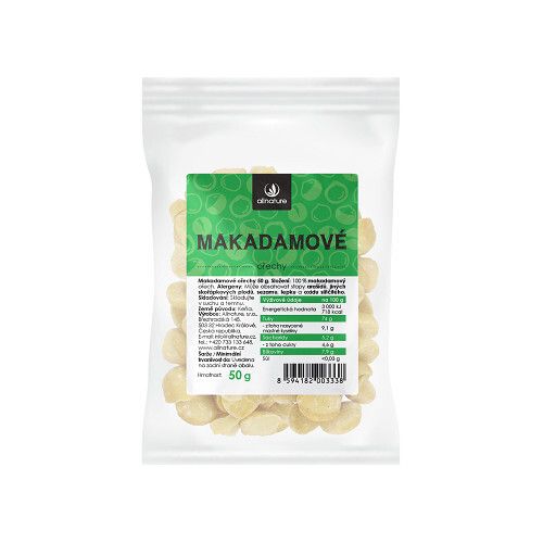 Allnature Makadamové orechy 50 g