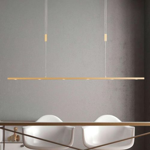 Lucande závesné LED svietidlo Tolu, mosadz, 119 cm